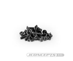 JConcepts RC10B7 Titanium screw set, lower (black) - 28pc (Fits – Team Associated RC10B7)