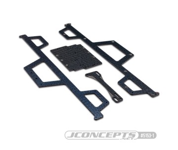 JConcepts Regulator chassis set, carbon fiber - blue hue (Fits – JConcepts Regulator chassis conversion)