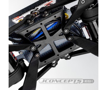 JConcepts Regulator chassis set, carbon fiber - blue hue (Fits – JConcepts Regulator chassis conversion)