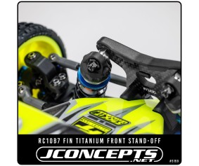 JConcepts - RC10B7 | RC10B7D Fin titanium front stand-off, (burnt blue) - 8mm 