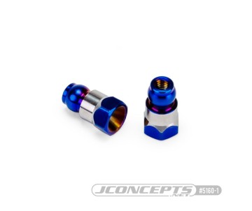 JConcepts - RC10B7 Fin titanium rear stand-off, (burnt blue) - 10mm 