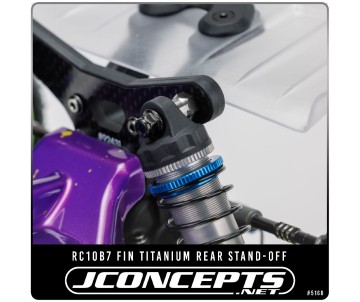 JConcepts - RC10B7 Fin titanium rear stand-off, (burnt blue) - 10mm 
