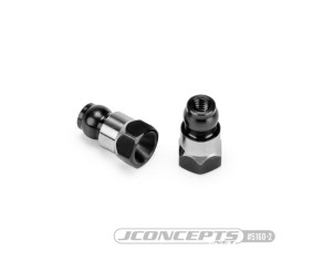JConcepts - RC10B7 Fin titanium rear stand-off, (stealth black) - 10mm 