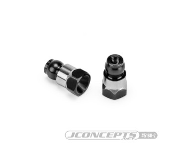 JConcepts - RC10B7 Fin titanium rear stand-off, (stealth black) - 10mm 