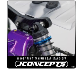JConcepts - RC10B7 Fin titanium rear stand-off, (stealth black) - 10mm 