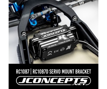 JConcepts - RC10B7 | RC10B7D servo mount bracket, blue 