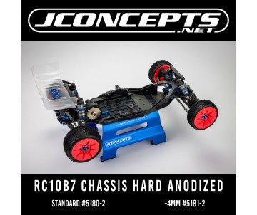 JConcepts - RC10B7 chassis, standard, hard anodized - black 