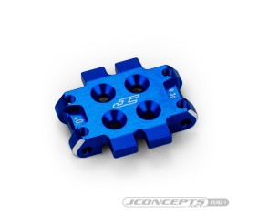 JConcepts - RC10B7 front bulkhead 0 degree (9.3g), aluminum - blue (Fits – RC10B7 | RC10B7D)