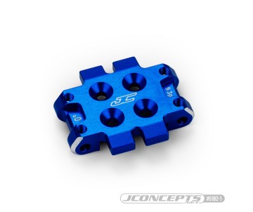 JConcepts - RC10B7 front bulkhead 0 degree (9.3g), aluminum - blue (Fits – RC10B7 | RC10B7D)