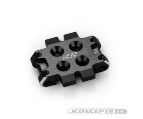 JConcepts - RC10B7 front bulkhead 0 degree (9.3g), aluminum - black (Fits – RC10B7 | RC10B7D)
