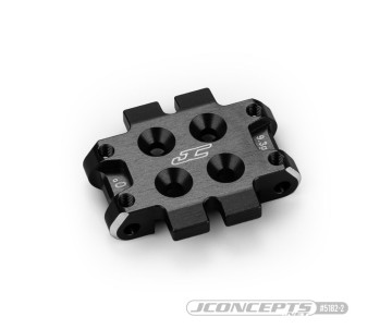 JConcepts - RC10B7 front bulkhead 0 degree (9.3g), aluminum - black (Fits – RC10B7 | RC10B7D)