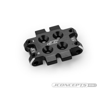 JConcepts - RC10B7 front bulkhead 2.5 degree (9.3g), aluminum - black (Fits – RC10B7 | RC10B7D)