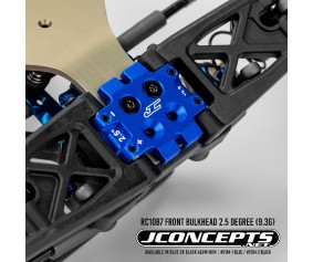 JConcepts - RC10B7 front bulkhead 2.5 degree (9.3g), aluminum - black (Fits – RC10B7 | RC10B7D)