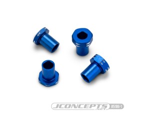 JConcepts RC10B7 aluminum caster hat bushings, 4pc - blue 