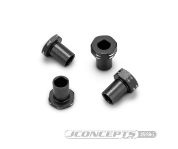 JConcepts RC10B7 aluminum caster hat bushings, 4pc - black 