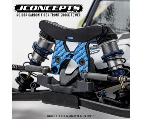 JConcepts RC10B7 carbon fiber front shock tower - blue 