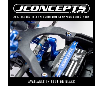 JConcepts - RC10B7 15.5mm aluminum clamping servo horn - blue