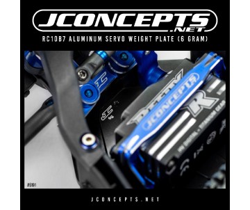 JConcepts - RC10B7 aluminum servo weight plate (6g) - black