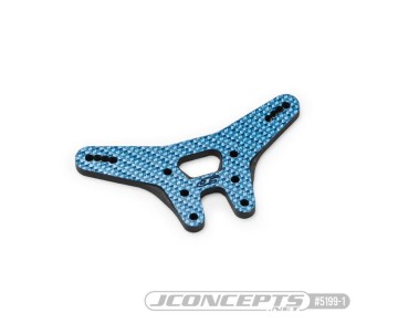 JConcepts RC10B7 carbon fiber rear shock tower - blue 