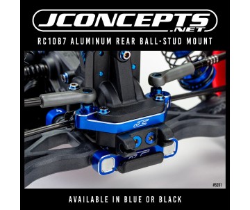 JConcepts - RC10B7 aluminum rear ball-stud mount - blue