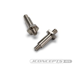 JConcepts - RC10B7 Steering bell crank stand-off, titanium, 2pc (Fits – JC #5209 RC10B7 steering kit)