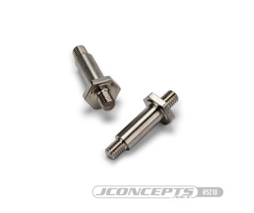 JConcepts - RC10B7 Steering bell crank stand-off, titanium, 2pc (Fits – JC #5209 RC10B7 steering kit)