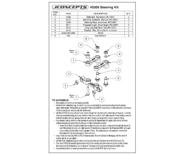 JConcepts - RC10B7 Steering drag-link ball-stud, tall, 1pc (Fits – JC #5209 RC10B7 steering kit)