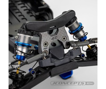 JConcepts – RC10B7 -2mm carbon fiber front shock tower - black (Fits – RC10B7 | RC10B7D)