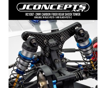 JConcepts – RC10B7 -2mm carbon fiber rear shock tower - blue (Fits – RC10B7 | RC10B7D)