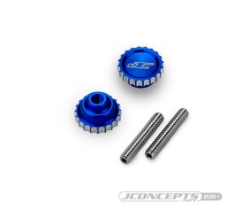 JConcepts – 4-40 future thumb nut w/ set screw, 2pc - blue