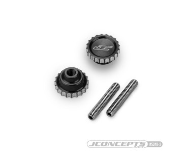 JConcepts – 4-40 future thumb nut w/ set screw, 2pc - black