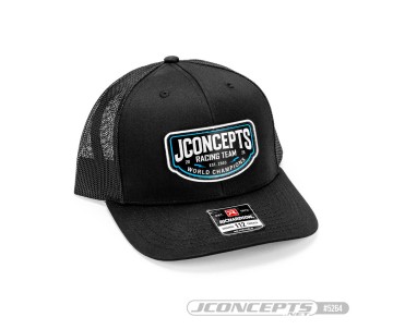JConcepts - 2025 hat - round bill, mesh, snap-back design - Black 