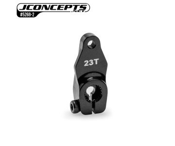 JConcepts - 23T, 0 offset aluminum clamping servo horn, 16.5mm - black 