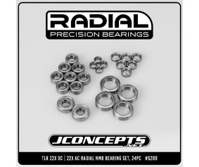 JConcepts - TLR 22X DC | 22X AC Radial NMB bearing set, 24pc 
