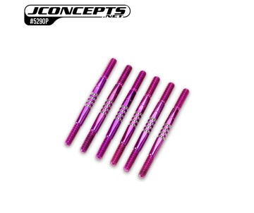 JConcepts - RC10B7 Fin Titanium turnbuckle set, 6pc - Purple 