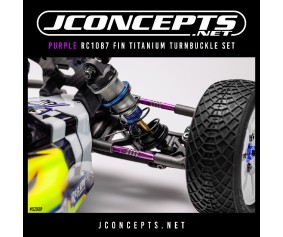 JConcepts - RC10B7 Fin Titanium turnbuckle set, 6pc - Purple 