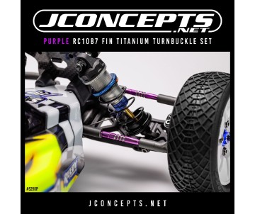 JConcepts - RC10B7 Fin Titanium turnbuckle set, 6pc - Purple 
