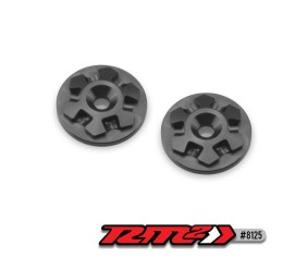 JConcepts RM2, Clover large flange 1/8th wing buttons - black - 2pc.