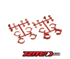 JConcepts RM2 Big Bore Shock Limiter, Up-Travel Kit, 24 pc - Red (Fits 3.0 And 3.5mm Shock Shafts)