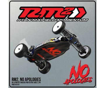 JConcepts RM2, No Apologies B6.4 precut chassis protective sheet, 2pc 