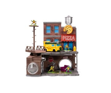 Jada Nano Scene TMNT Turtle Lair with 4 Figures