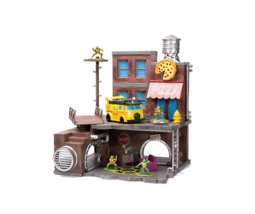 Jada Nano Scene TMNT Turtle Lair with 4 Figures