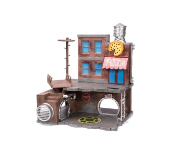 Jada Nano Scene TMNT Turtle Lair with 4 Figures