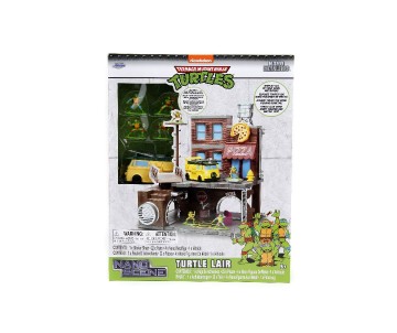 Jada Nano Scene TMNT Turtle Lair with 4 Figures