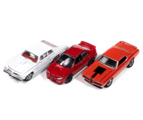 Johnny Lightning 1/64 w/ Collector Tin - 1970 Mercury Cougar Eliminator Mecum Auctions, 2006 Subaru WRX Mecum Auctions, 1974 Pontiac GTO Mecum Auctions - 2024 - R2 Version A (12)