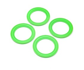Losi Beadlock Rings, Snap in, Green (4): LMT 2.0