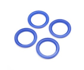Losi Beadlock Rings, Snap In, Blue (4): LMT 2.0