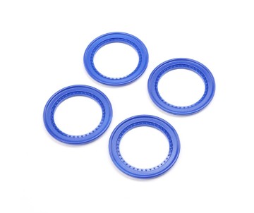 Losi Beadlock Rings, Snap In, Blue (4): LMT 2.0