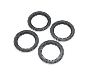 Losi Beadlock Rings, Snap In, Black (4): LMT 2.0