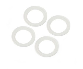 Losi Beadlock Rings, Snap In, White (4): LMT 2.0